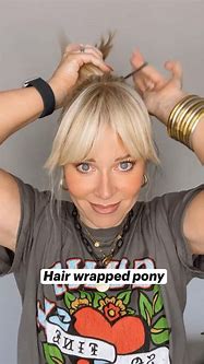 Image result for Ponytail with Hair Wrapped Around