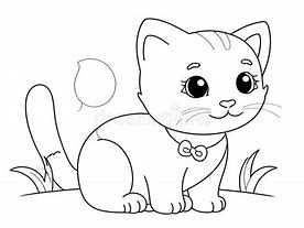 Image result for Kitty Line Drawing