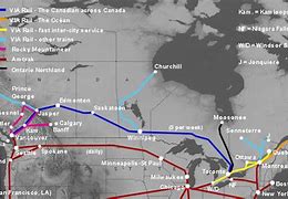 Image result for Canada Railway Map