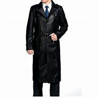 Image result for Leather Trench Coat Men