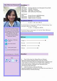 Image result for Format CV Bahasa Indonesia