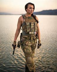 Image result for Female Soldier Gun