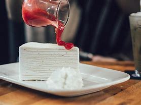 Image result for Gambar Milk Crepe Cake