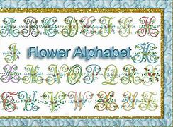 Image result for Embroidery Alphabet with Flowers