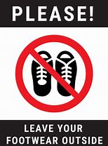 Image result for No Shoes Allowed Sign