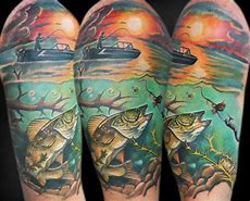 Image result for Fishing Tattoo Sleeve