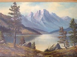 Image result for Lake Landscape Paintings