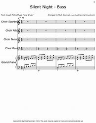 Image result for Silent Night Bass Clef Sheet Music