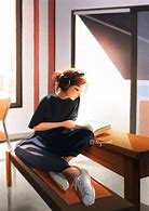 Image result for Girl Reading Book Digital Art