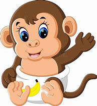 Image result for Cute Cartoon Baby Monkey