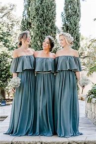 Image result for Brides Maid Dress That Covers Shoulders