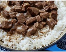 Image result for Stewed Beef Strips and Rice