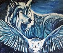 Image result for Wolf and Owl