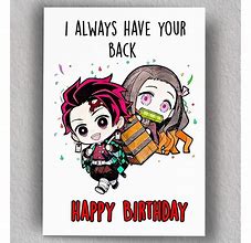 Image result for Demon Slayer Anime Birthday Card