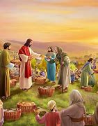 Image result for Cartoon Jesus Feeding 5000