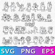 Image result for Bluey Clip Art Black White