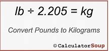 Image result for Change Pounds to Kilograms