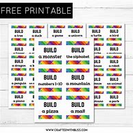 Image result for Free Printable LEGO Challenge Cards