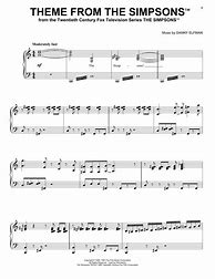 Image result for The Simpsons Theme Sheet Music