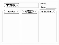 Image result for KWL Chart Printable PDF