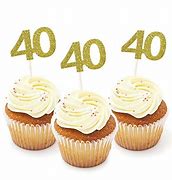 Image result for 40th Cupcake Toppers