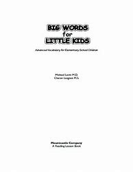 Image result for Big Words for Kids