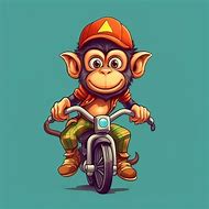 Image result for Bald Monkey Riding a Motorcycle