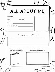 Image result for Getting to Know Me Template