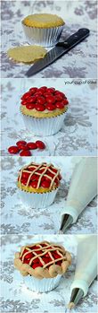 Image result for Cherry Pie Cupcakes