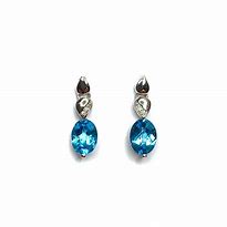 Image result for 9Ct Gold Blue Topaz Earrings