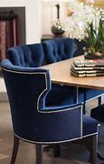 Image result for blue dining room chairs