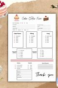 Image result for Cake Order Form Design