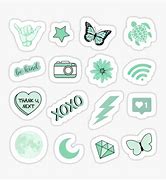 Image result for Green Aesthetic Stickers Tea