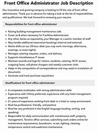 Image result for Job Advertisement for Office Administration