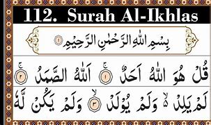 Image result for Surah Al Ikhlas in Arabic