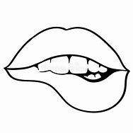 Image result for Mouth Bite Drawing