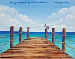 Image result for Lake Dock Painting