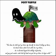 Image result for Turtle On Post