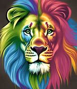 Image result for Rainbow Lion Art