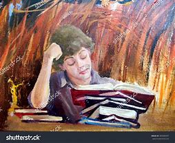 Image result for Girl Reading Book Digital Art