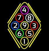 Image result for Billiards Neon Sign