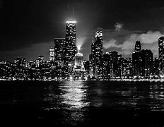 Image result for Black and White City Lights