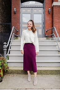 Image result for Wearing Midi Skirt and Sweater