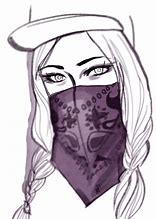 Image result for Gangsta Girl with Bandana Drawing