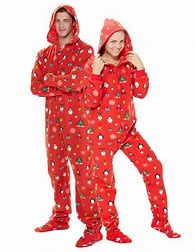 Image result for Christmas Footed Pajamas