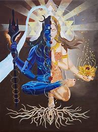 Image result for Shiv Shakti Painting