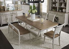 Image result for White Farmhouse Dining Room Table