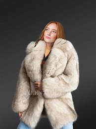 Image result for Dyed Fox Fur Coat