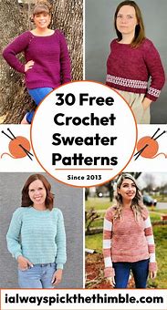 Image result for Crochet Sweater Patterns