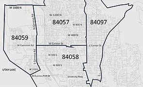 Image result for Salt Lake Zip Code Map